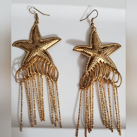 Karis Starfish Gold Statement Earrings main image 0